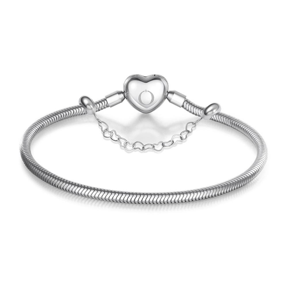 Gnoce Silver Heart Bracelet